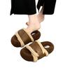 [Fried Chicken Versatile] Mao Mao Shoes, Niche Design Lamb Wool Thick-soled Outer Wear Velvet One-word Slippers Women's Autumn and Winter