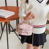 Childrens Bucket Bag With Chain Pattern Pu Material For Kindergarten Girls Daily Use