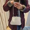 Vivienne Westwood West Queen Relief Logo Leather Underarm Crossbody Shoulder Bag Women bags Cream 4101005MWL002WA408