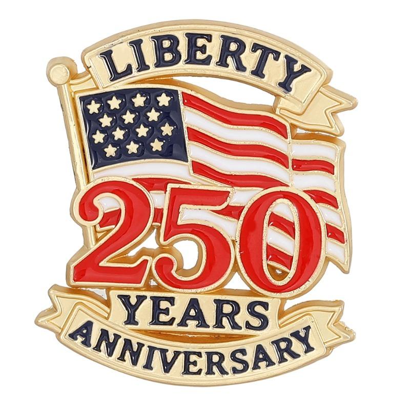 Independence Week Memorial Badge Creative Personality Flag Brooch Clothing Accessories