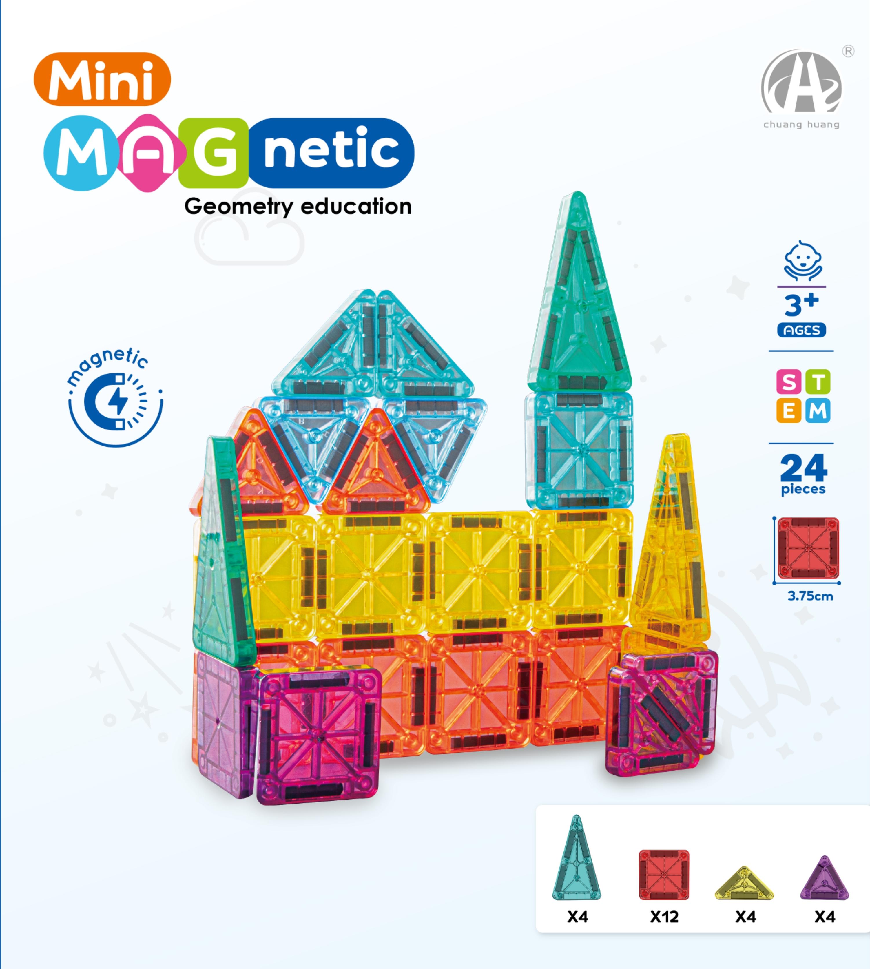 Magnetic Tiles for Kids Magnetic Building Blocks Construction Set for Toddlers Montessori Sensory Educational DIY Toy Boys Girls 1 SET Magnetic Tiles