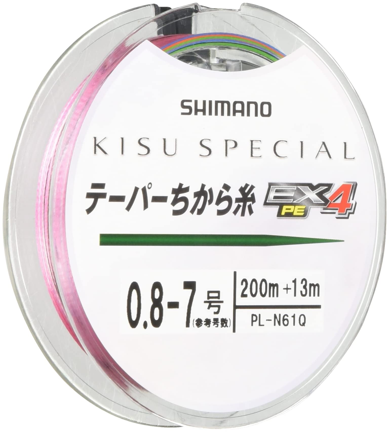 

Shimano Kiss Special EX4 PE Tapered Fishing Size Line, 213m, 0.8, PL-N61Q