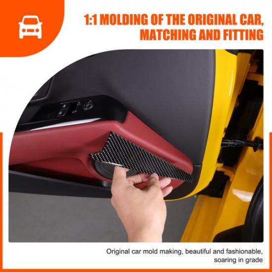 Carbon Fiber Side Of Door Speaker Cover Trim For TOYOTA GR Supra A90 -