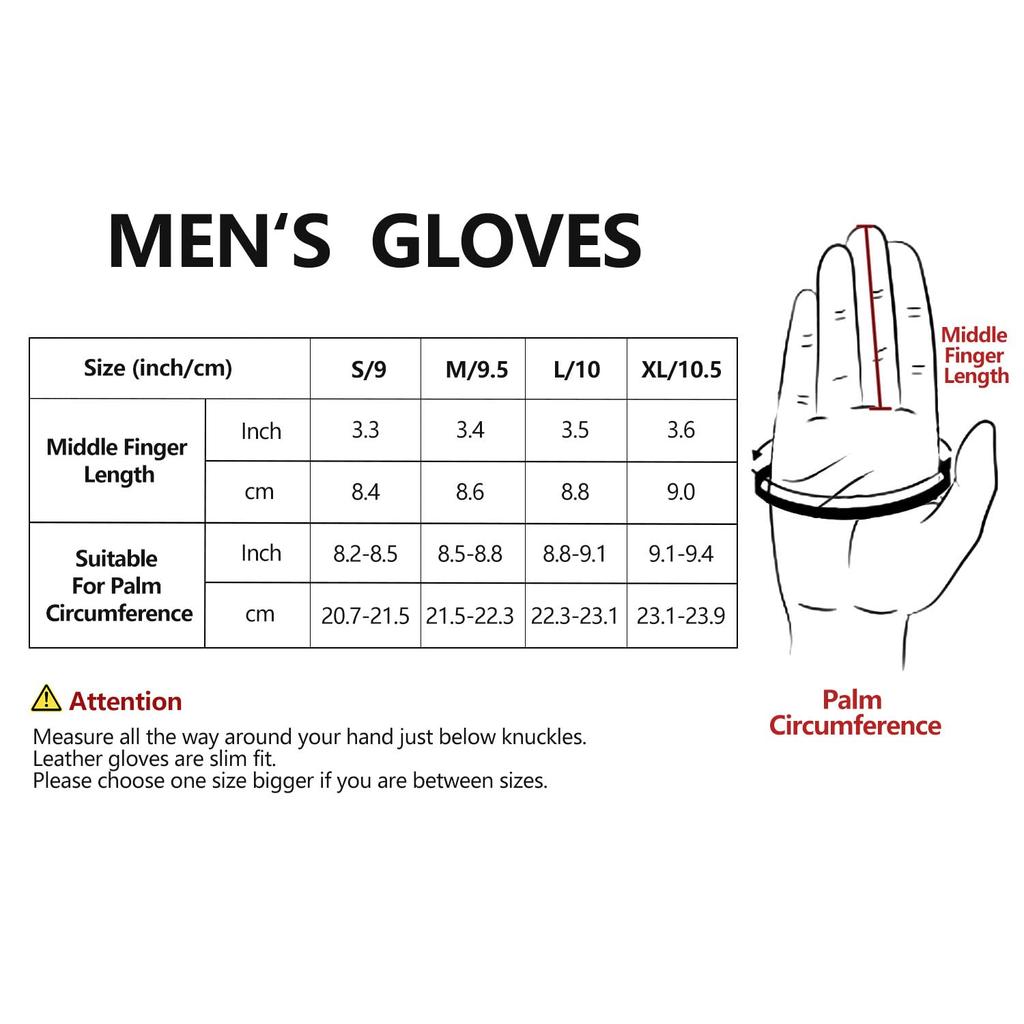 GSG Leather Cold Weather Smartphone Driving Gloves with Cashmere Popular Winter Gloves for and Luxury Product 1086 Men's Gloves, Protection,