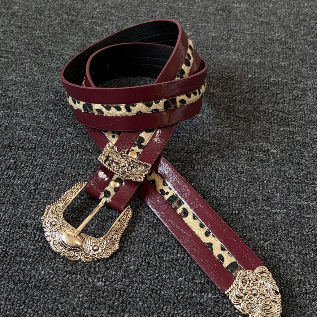 Brand Womens Pu Leather Belt With Gold Buckle For Casual Fashion And Retro Style