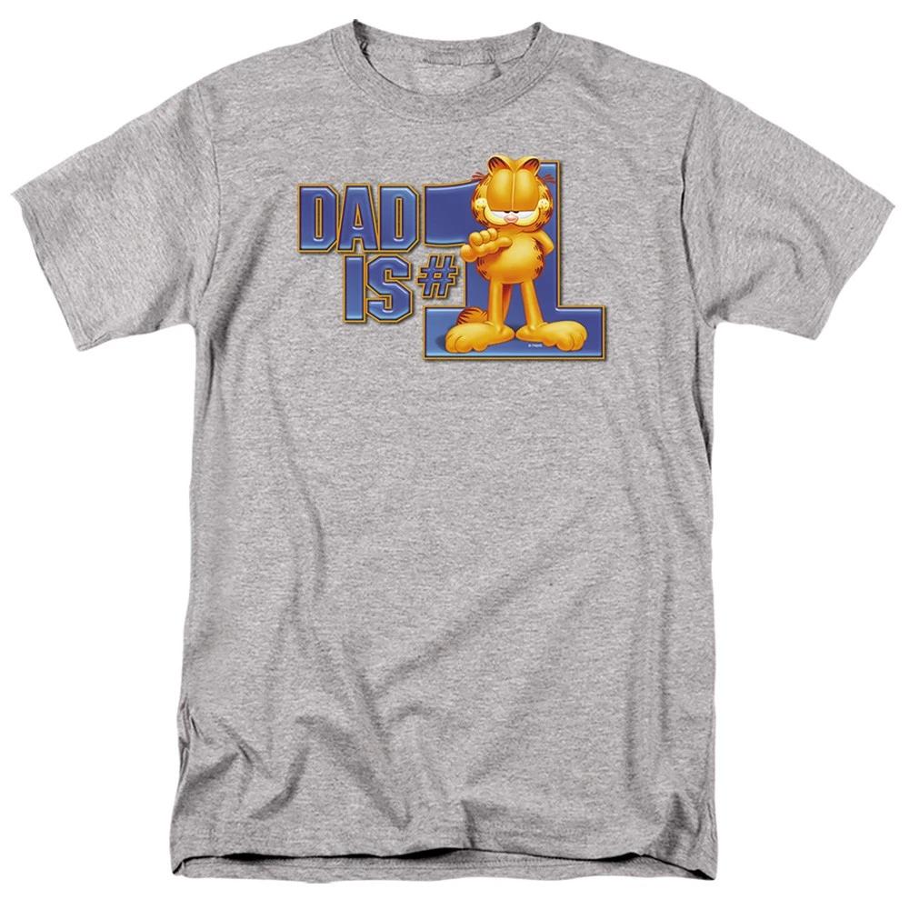 Garfield - Dad Is Number One - Unisex Short Sleeve Children s T-shirt - Gray 100