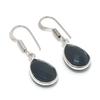Black Spinel Gemstone Handmade 925 Sterling Silver Jewelry Earring 1.38" GK-6789