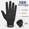 CXWXC Full Finger Cycling Gloves SBR Shock Absorbing Breathable Non Slip Touchscreen Gloves for Mountain Road Bike Riding