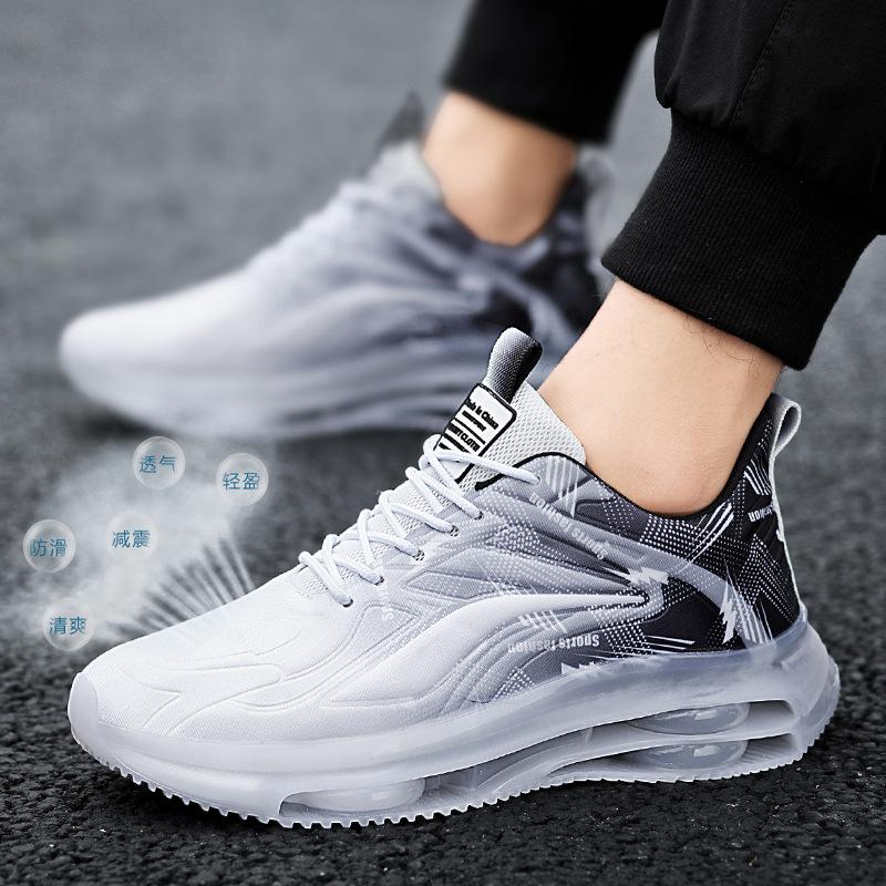 Men's shoes spring and autumn new men's casual running air cushion shock absorption large size sports dad shoes