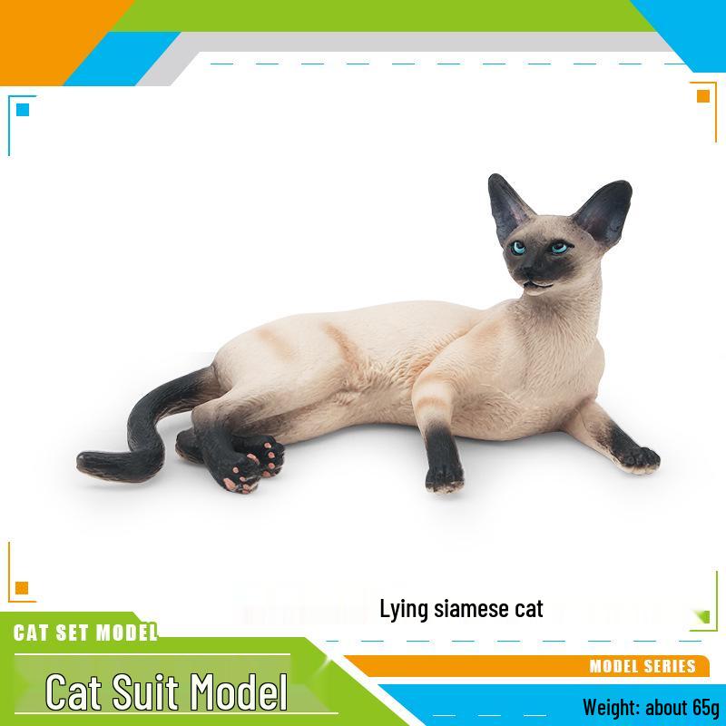 Children's Black and White Kitten Simulation Set - Toy Cat Figurine