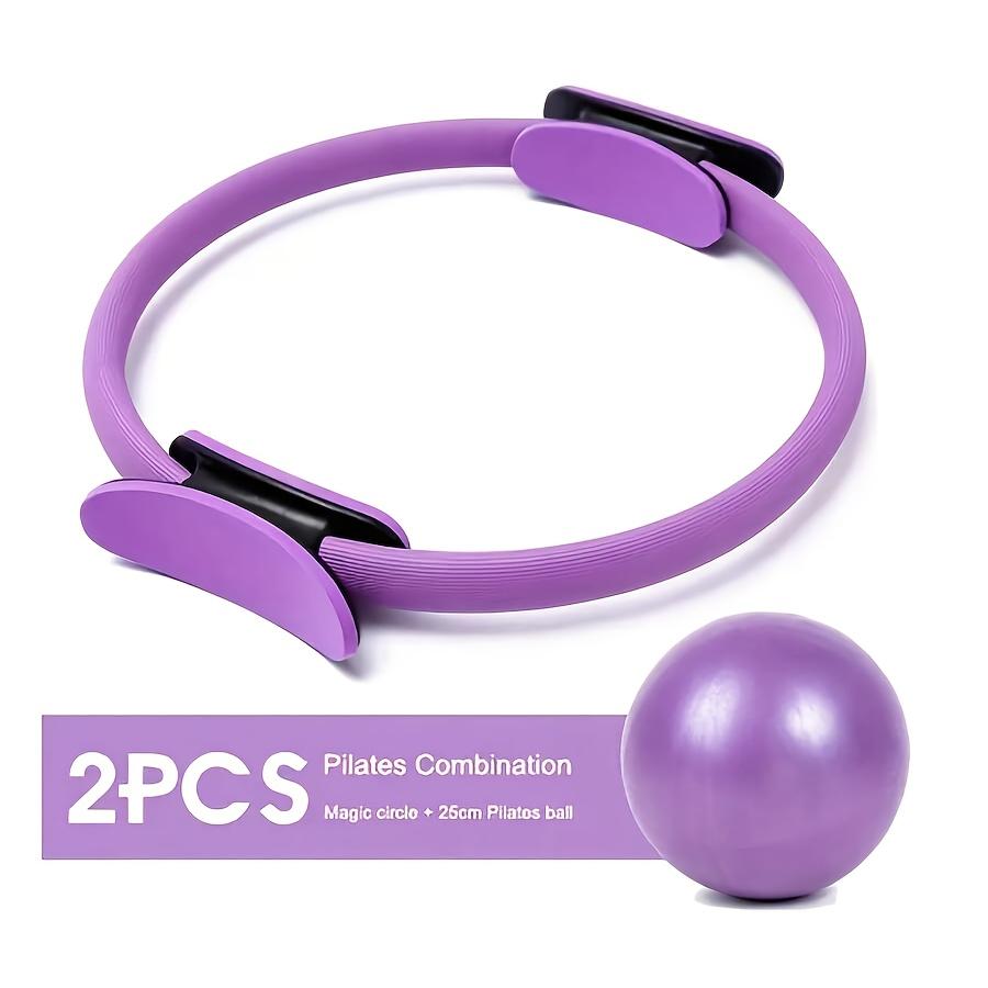 Set di 2 Set Pilates e Yoga - Cerchio Fitness in EVA e PVC e Palla Yoga Spessa 25 cm per Stretching Corporeo ed Esercizio