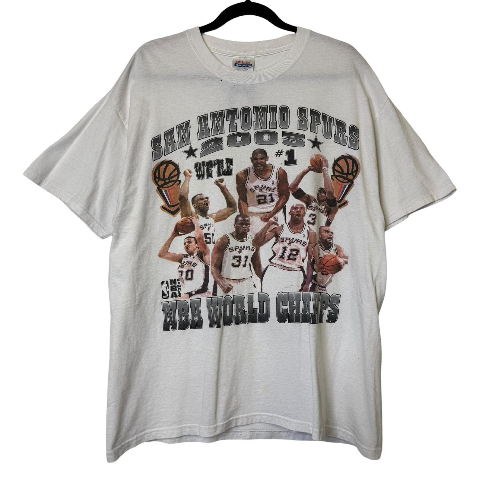 2003 San Antonio Spurs NBA T shirt Sz L (B1632) S
