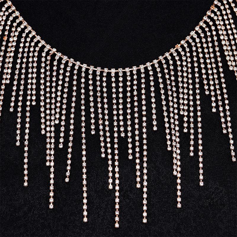 10Yards Rhinestone Chain Trim Fringe Tassel Crystal Clothing Bag Hat Accessories DIY Wedding Decoration Gift Rhinestone Ribbon
