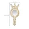 Wood Mirror Shaped Handheld Mirrors Unfinished Wood For Painting 19.50X8.50X0.20CM 1 Set