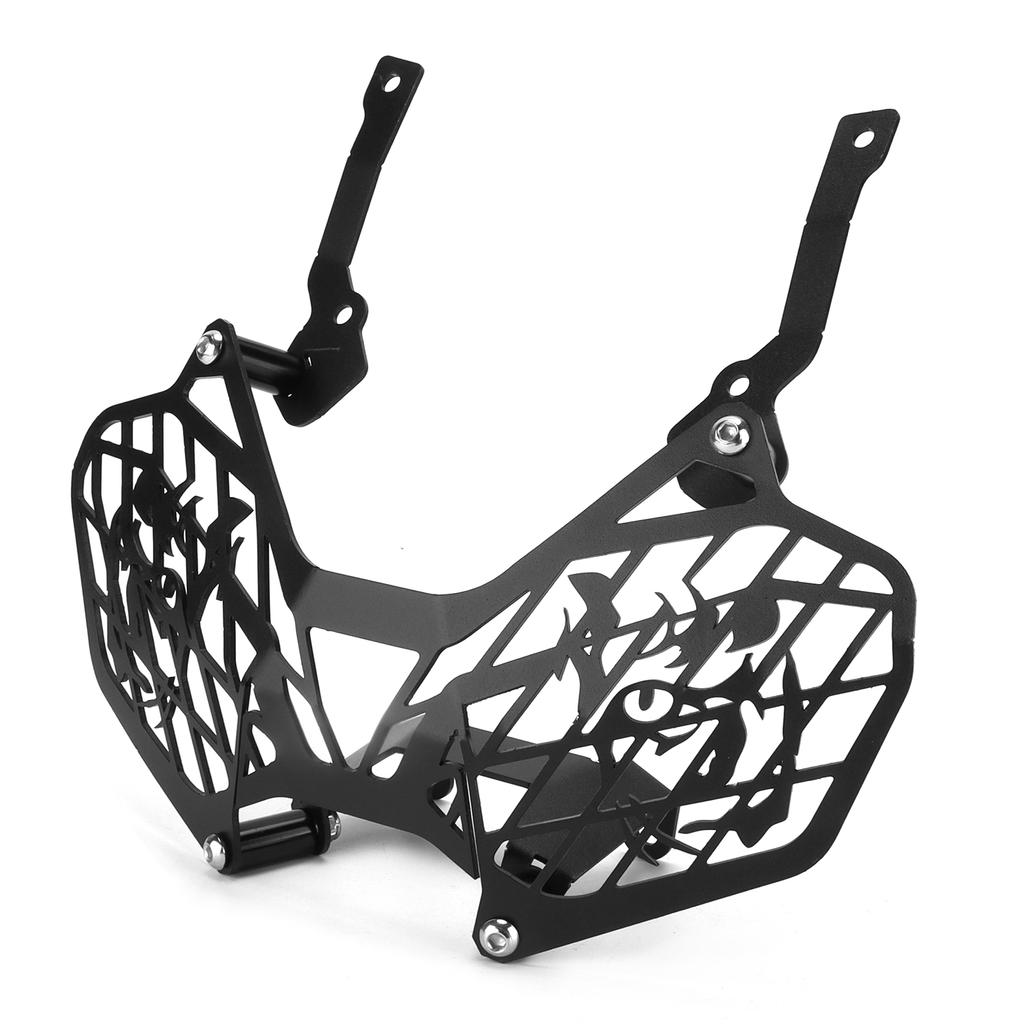Motorcycle Front Headlight Mesh Grill Protective Cover Black Aluminium Alloy Replacement for Triumph Tiger 900 2020‑2021