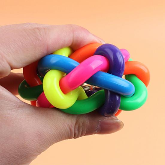 Domácí kočky Koťátko Gumový Zvonek Barevný Míč Škrábací Výcvik Kousání Hračka