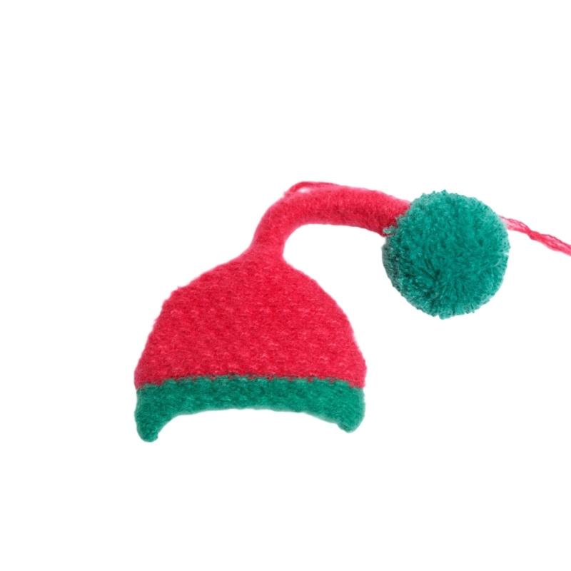 Festival Santa Hat Decoration Handmade Craft For Kids Holiday Gift Wrapping Bottle Decorations