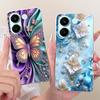 6.59'' Case For Xiaomi Poco X8 Pro 5G Cover Transparent Fashion Flowers Cute Cat Cool Painted Soft Casing 2511FPC34G