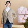 Winter new down cotton clothes women's short slim liner rhombus casual versatile jacket