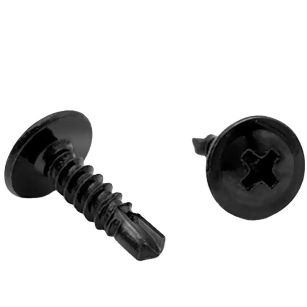 100pcs Black Self Tapping Screws Carbon Steel Self-Tapping Screws Fast Phillips Head