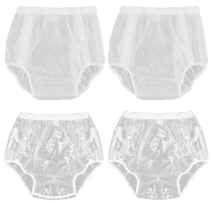 Adult TPU Waterproof Incontinence Underwear Unisex Leak-Proof Adjustable Snap Briefs Elderly Care