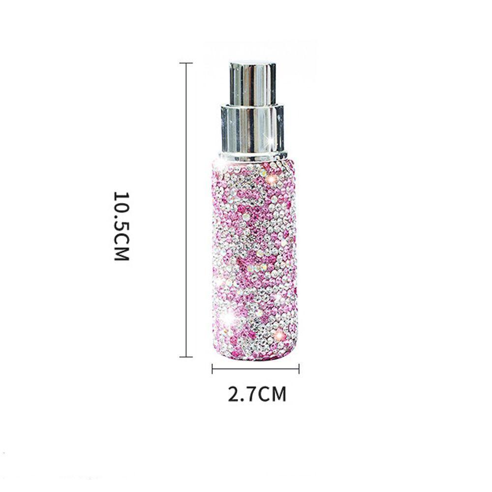 New 10ml Perfume Bottle Full Rhinestone Portable Refillable Bottles Empty Glass Storage Container Makeup Tool