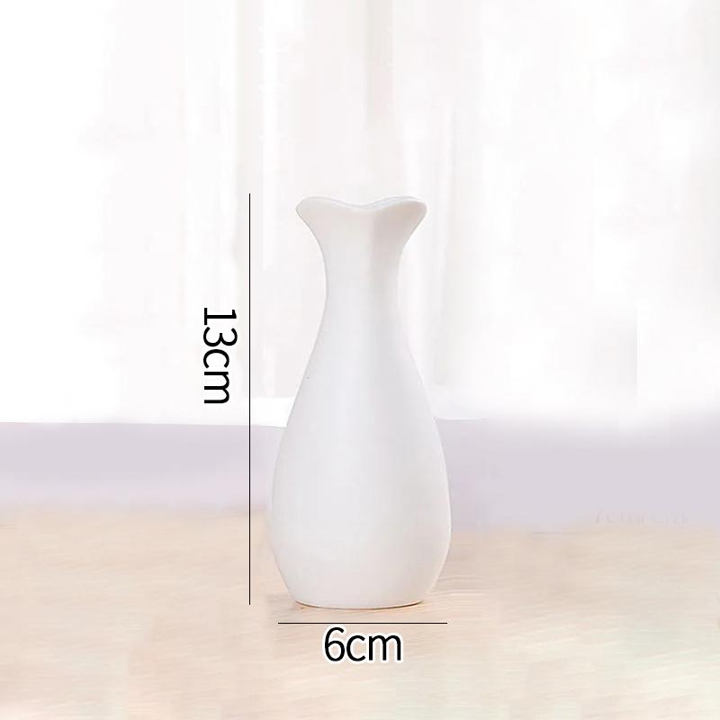 White Ceramic Vases Nordic Decorative Vasen Ornaments Home Living Room Decor Flower Arrangements Sketching Props Desktop Decor