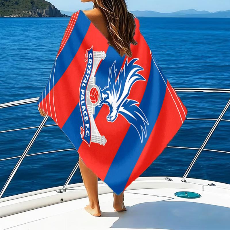 Crystal Fc Crest Printed Beach Towel, Super Soft Microfiber, Perfect Gift Birthday, for Pool, Beach, Travel, for Family and Friends