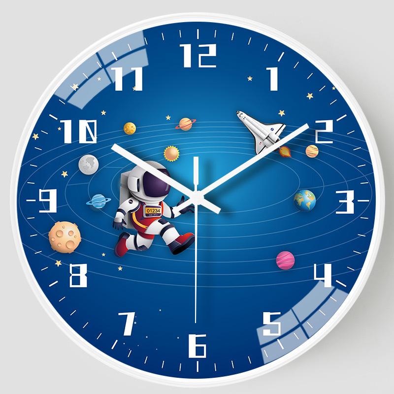 10-inch 25cm wall clock cartoon living room wall hanging home use hole-free creative clock children's room hanging clock watch