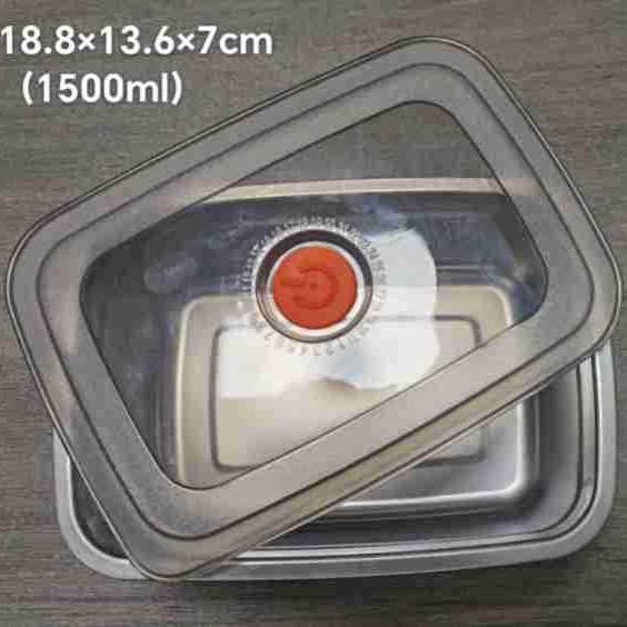 Stainless Steel Food Grade Refrigerator Bento Box with Lid - Sealed, Freezer-Safe Fresh Keeping Box