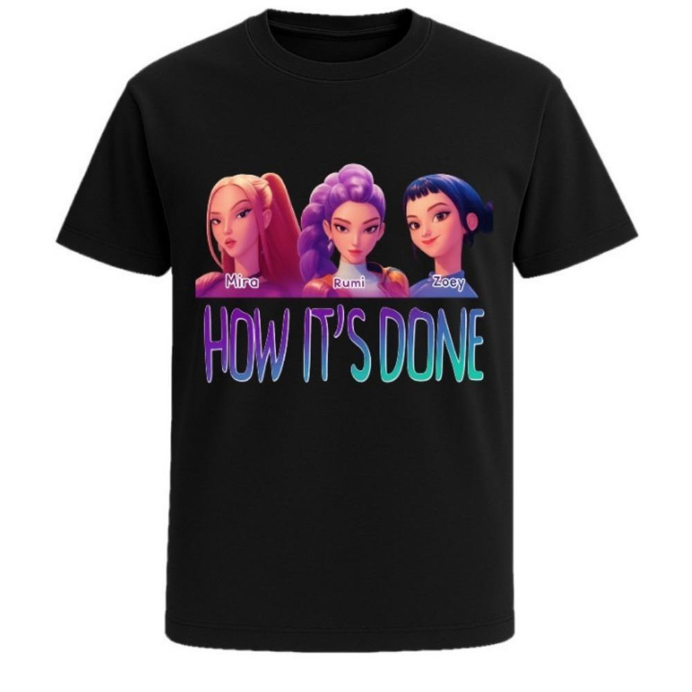 Summer Children's Gabby's Dollhouse Series 3D Cartoon Casual Loose Short Sleeves for Daily Comfort