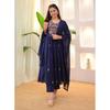 Schönes Party-Wear Ethnisches Kurti-Hosen-Dupatta-Set Indisches Designer-Anarkali-Anzug