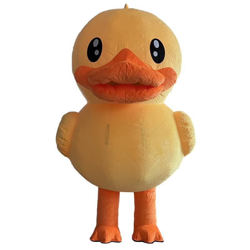 Inflatable Giant Yellow Duck Mascot Costume Fun Cartoon Animal Role Play Outfit For Carnival Marketing And Cosplay Events