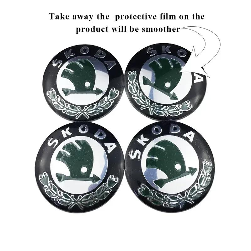 60/65mm Auto Radnabendeckel Aufkleber für Skoda Octavia A5 A7 Fabia 1 Superb Kamiq Rapid Yeti Citigo S Kodiak Zubehör