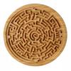 Wooden Labyrinth Board Game Toddlers Activity Board Brain Teaser Puzzle Logic Game Kids Teens Adults Round Marble Maze Board Educational Toy