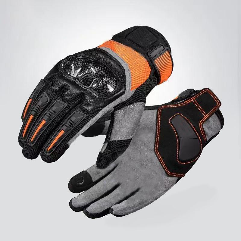 Winter windproof carbon fiber off-road locomotive motorcycle riding gloves are universal in all seasons