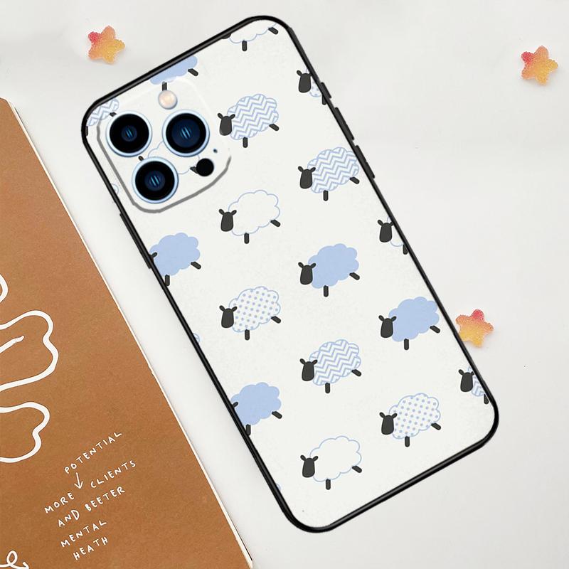 Cute Sheep Phone Case For iPhone 17 Pro Max 14 13 12 11 15 16 Pro Max Mini 15 Plus 16e 17 Air Funda
