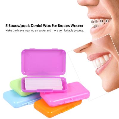 5 Boxen/Packung Brace Gum Irritation Relief Wachs für Zahnspangenträger Schutz Dental Kieferorthopädie Zähne