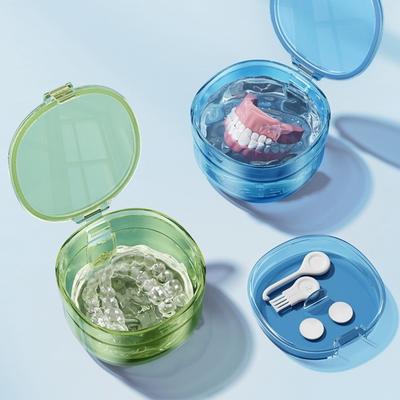 Transparent Soaking Cleaning Invisible Braces Box Waterproof Large Capacity Dental Braces Box Sealed Multi-layered