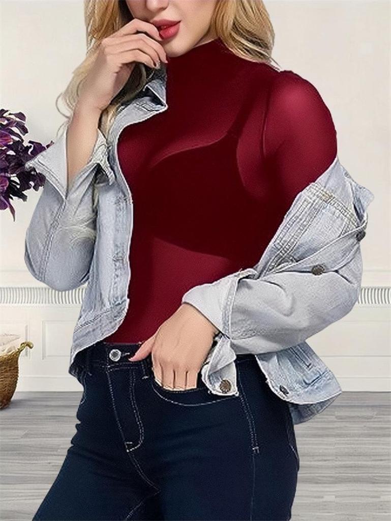 European & American Mesh See-Through Women's Versatile T-Shirt (2023)
