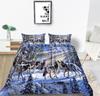 Home Bed Set with Bedding Pillow 2/3 Pcs Duvet Covers Highend 3D Wolf Printed Bedding Suit Home Textiles