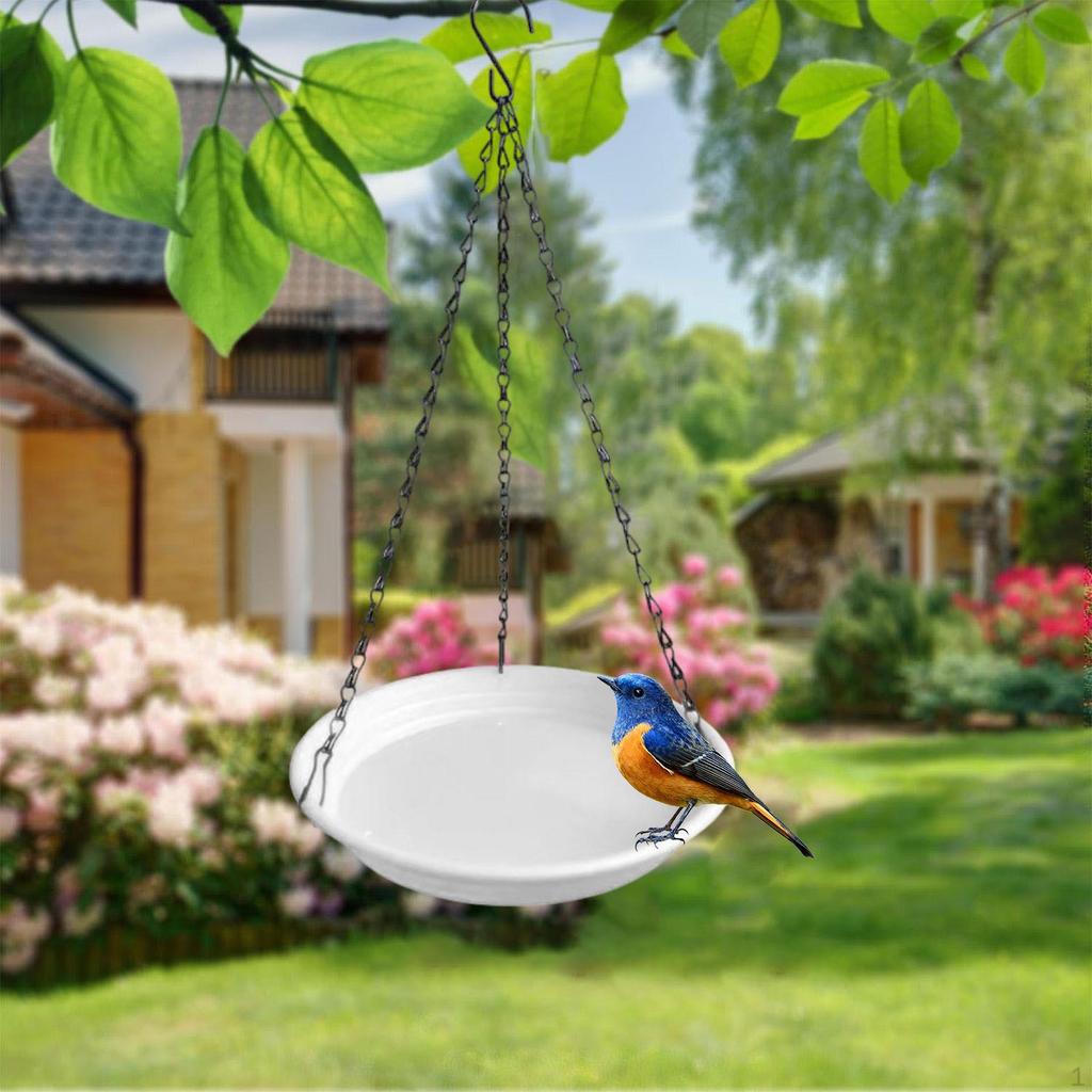 Bird Feeder And Bath, Food Tray, Hanging Bath in The Garden, for Lawn.