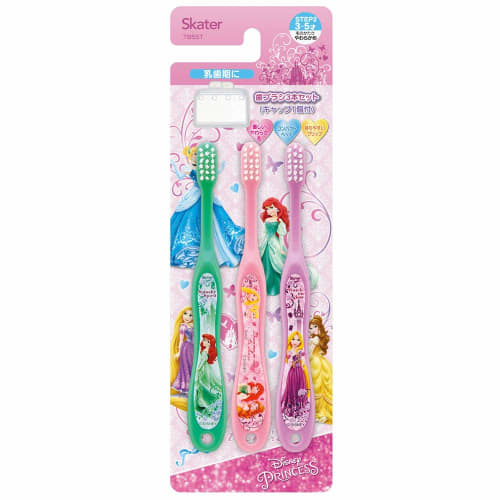 

Skater Toothbrush, for Preschoolers, Ages 3-5, Soft, 3-Pack, Princess Disney Design, 14cm, TB5ST-A