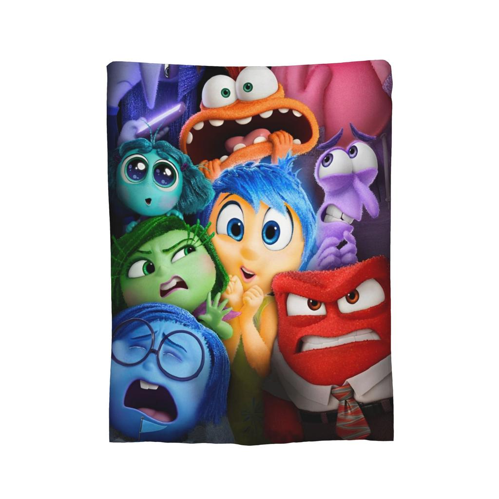 Inside Out Wool Blanket Cartoon Action Comedy Funny Throw Blankets for  Sofa Bedding Lounge 125*100cm Rug Piece,