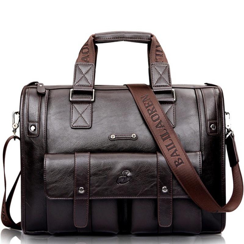 Elegant Men Business Laptop Bag With Large Capacity For Work And Travel In Leather