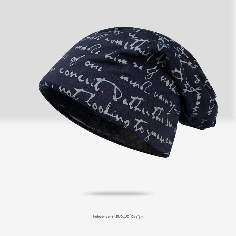 

Осенне-зимняя вязаная шапка баотоу, женская шапка для родов с принтом букв, европейская и американская хип-хоп шапка-пуловер, ночная шапка для мужчин one size