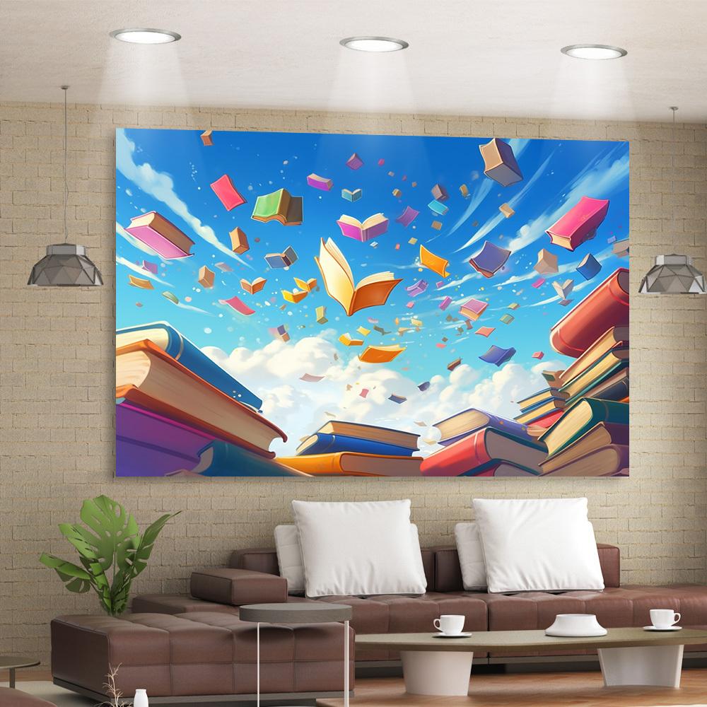 2D plane, 1-piece set, vivid knowledge textbook school party background - suitable for social activities