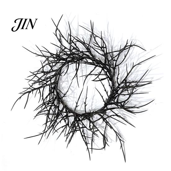 Halloween Party Decor Thorns Wreath, Realistic Spiked Branches, Horror Theme Decoration, Eerie Decoration Dead Branch Spooky for Haunted House Wreath