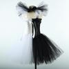 Das Clownskostüm Terrifier Art Girl Schwarz Weiß Ausgefallenes Tutu-Kleid Horror Joker Kleid für Mädchen Halloween Karnevalsparty Kostüme