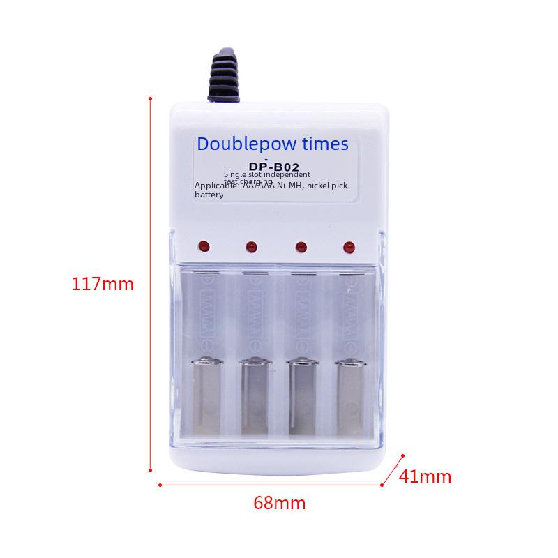 Double Capacity AA/AAA Charger: Single Slot for No. 5 & No. 7 Batteries, Compatible with European Standard